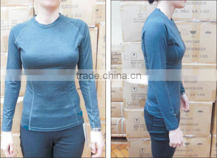 100% Luxury Women's Merino Wool Heated Energetic Sports Long Johns