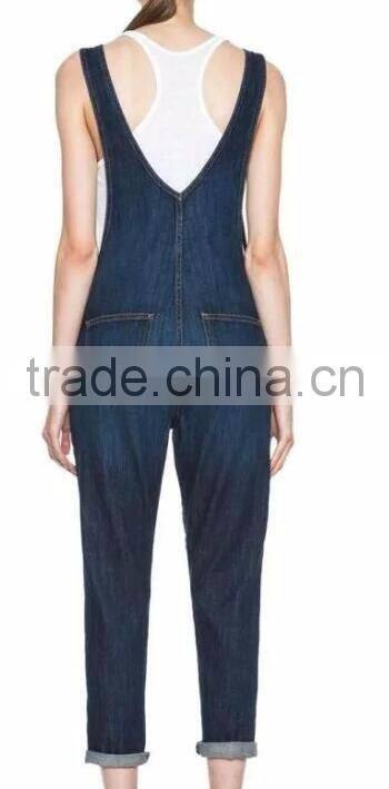 Runwaylover EY0635P Hot Sale 2017 Ladies Fashion Hole Denim Overalls