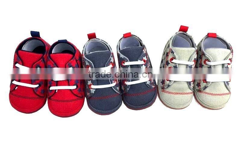 All star printed cotton baby boy's sport booties