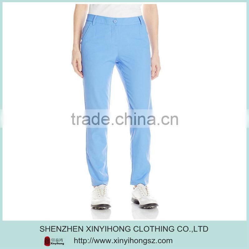 ladies golf pants without zipper,high quality golf trousers