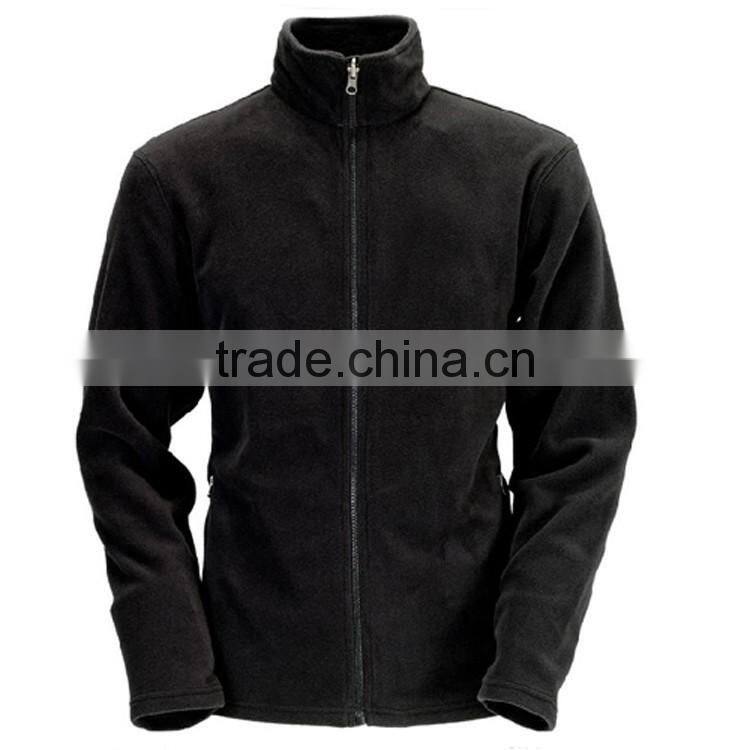Casual wear mens soft hand feeling polartec fleece jacket with zipper