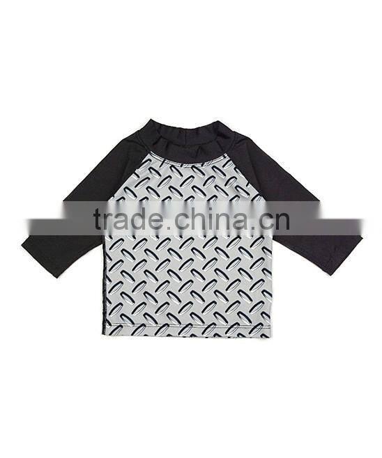 Hot Sale Boys Sportswear Black Abstract Rashguard Boys Fashion Rashguard Boys Wear B-NP-T905-369