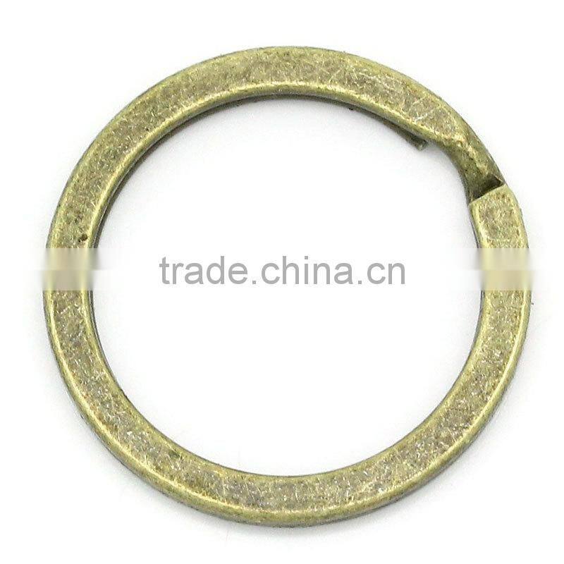 Antique Bronze Round Split Open Key Rings 25mm