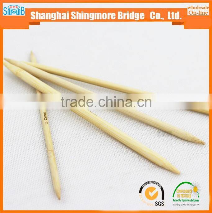 needle work supplier cheap wholesale good quality 20cm bamboo double point needle knitting in low price