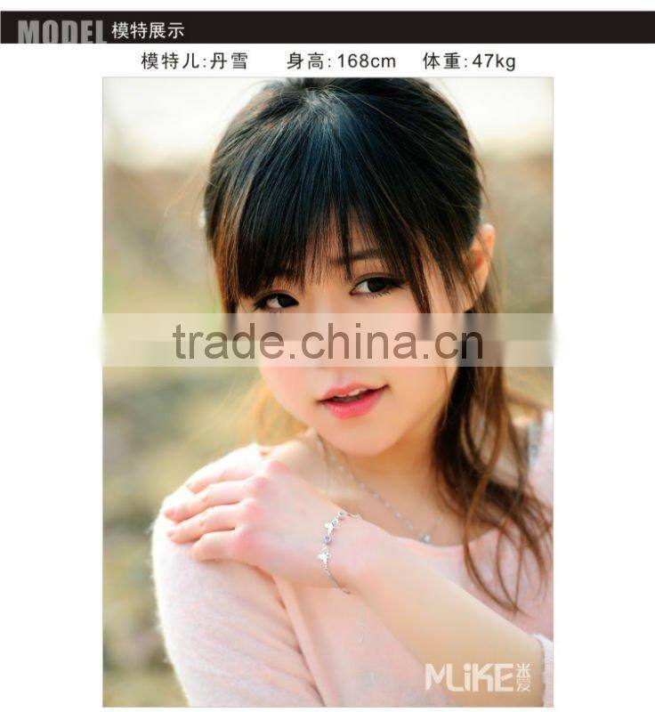 butterfly 925 silver bracelet with CZ stone M3014