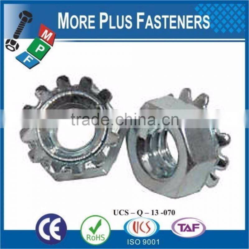 Made in Taiwan Black Oxide Plated Steel Stainless Steel Zinc Finish Steel Keps K Lock Nut