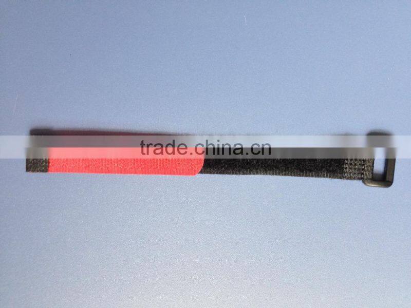 Adjustable hook and loop belt straps wtih Plastic buckle