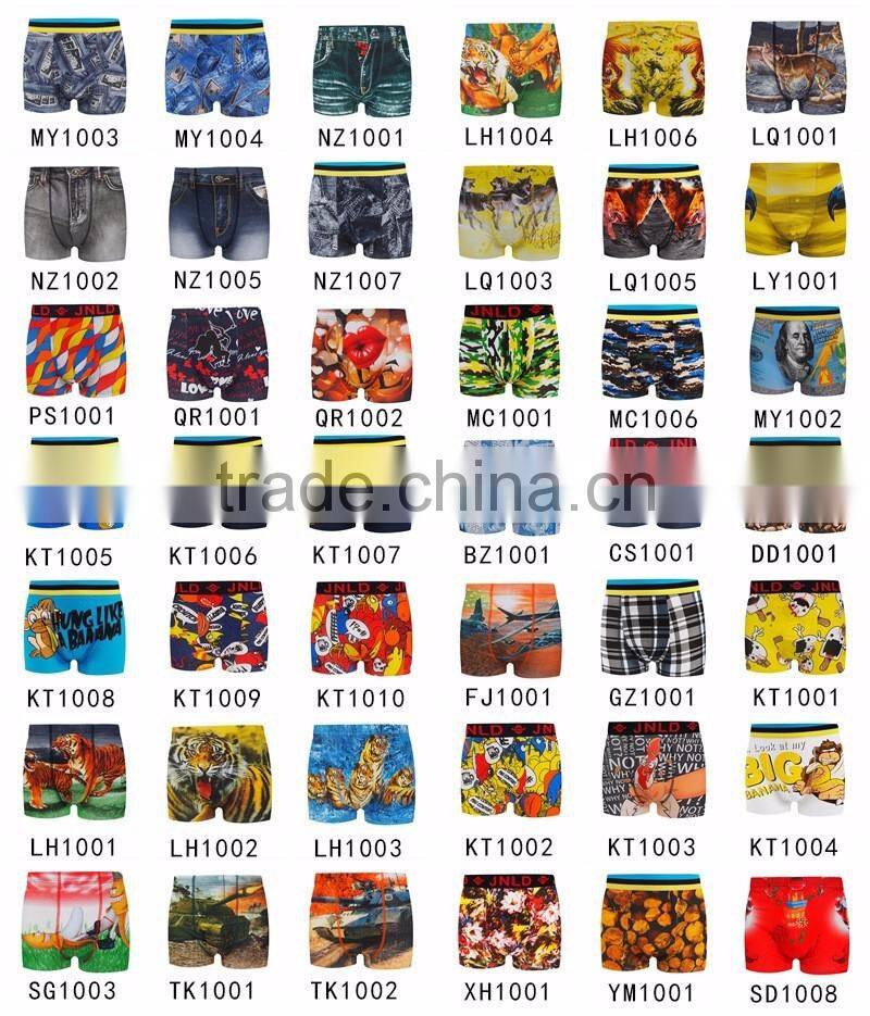 blue denim look panties r print boxer panties/ jnld cotton fruit animal boxers panties underwear/ top quality underwear