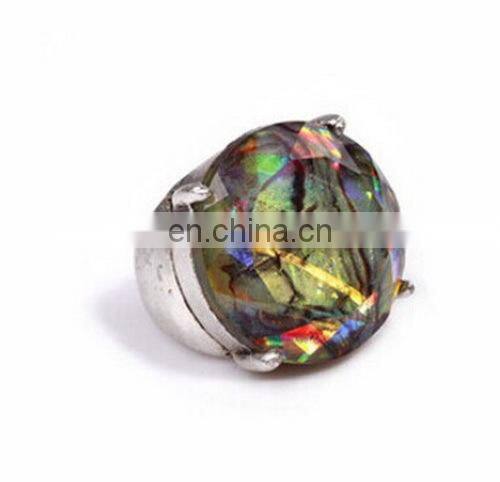 Fashion New High Quality Delicate Colorful Abalone Shell Women's Alloy Finger Ring