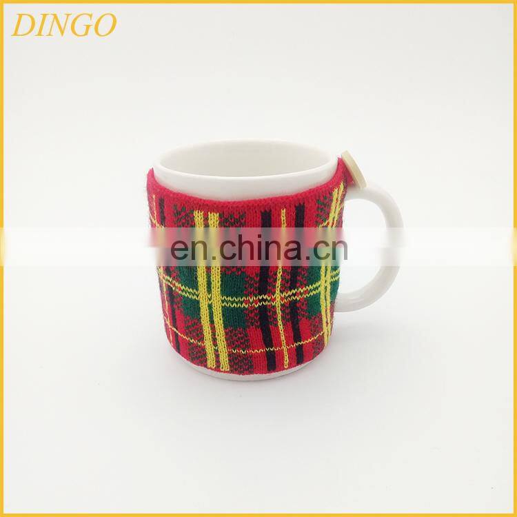 Hot Sales Ceramic Coffee Mug with Knitting Cup Cover Sales Christmas Gift Ceramic Mug Cup with Knitting Sleeve Cover