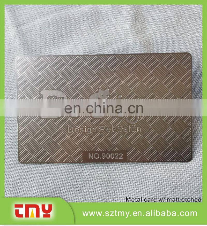 silver or gold metal printing magnetic name cards