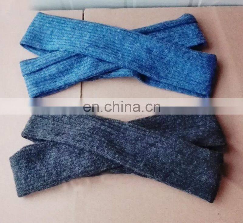 Pure color soft cotton hair band hair accessories elastic knitted cotton headband women