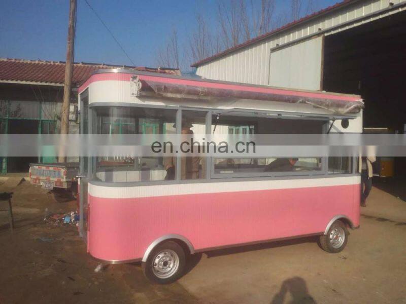 New design mobile snack food cart trucks/trailer/trolley for sale