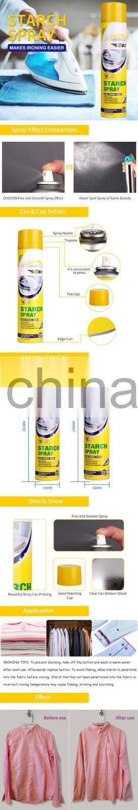 Powerful Ironing Spray Starch, Faultless Fabric Starch Spray in Laundry Use, Fragrant Aerosol Starch Spray for Renewing Clothes