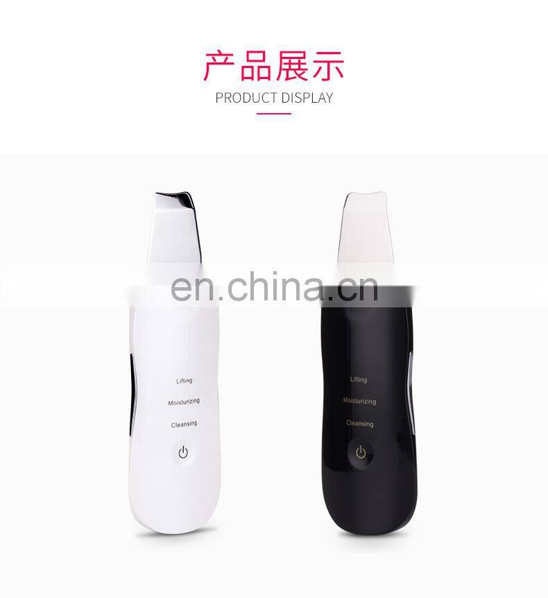 portable ultrasonic scaler sonic peeler skin scrubber machine for lady