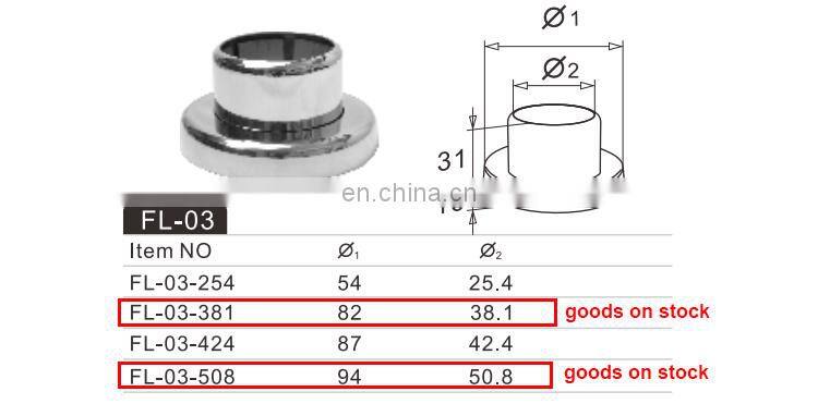 Stocked Stainless Steel 304 RTS Glass Pipe Floor Flange on Balustrade Handrail Fittings for 30.1mm 50.1mm