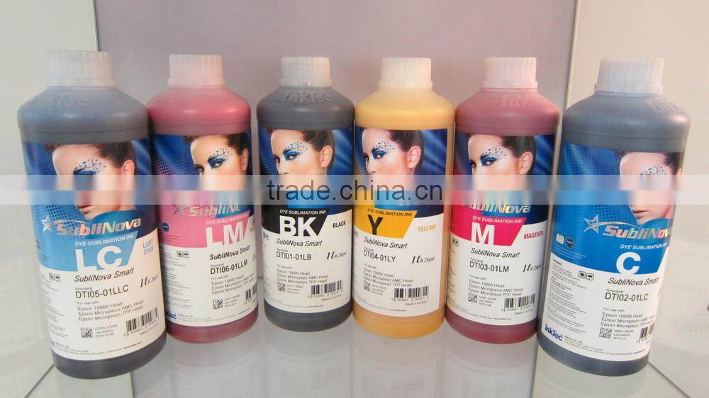 High quality! InkTec sublimation ink for heat transfer machine printing and cotton fabric