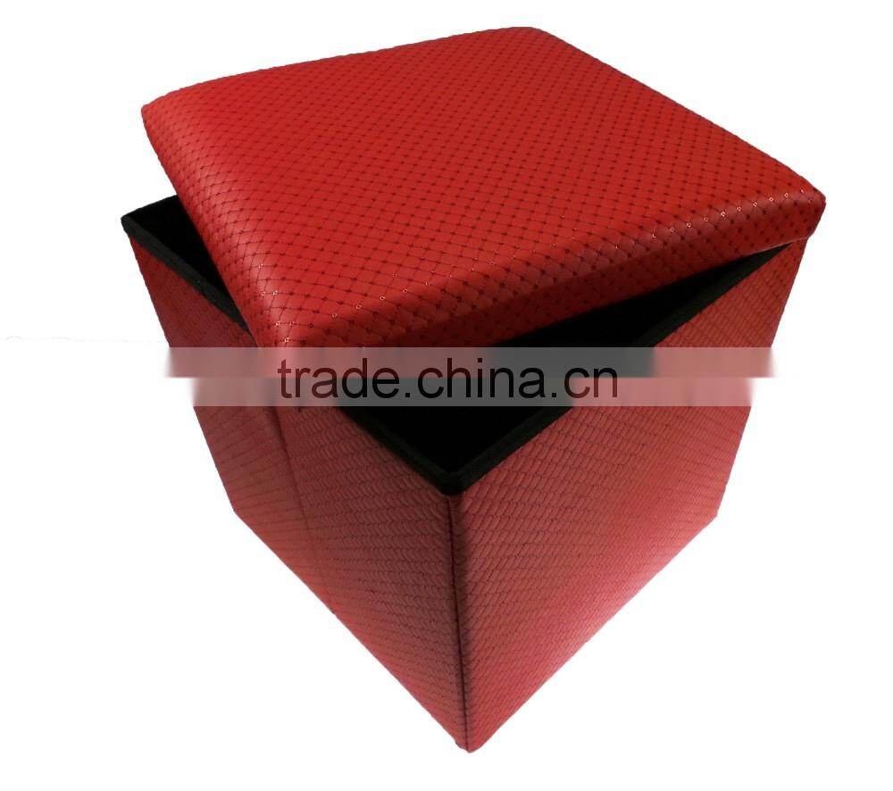 Large Capacity Decorative Collapsible Storage Ottoman