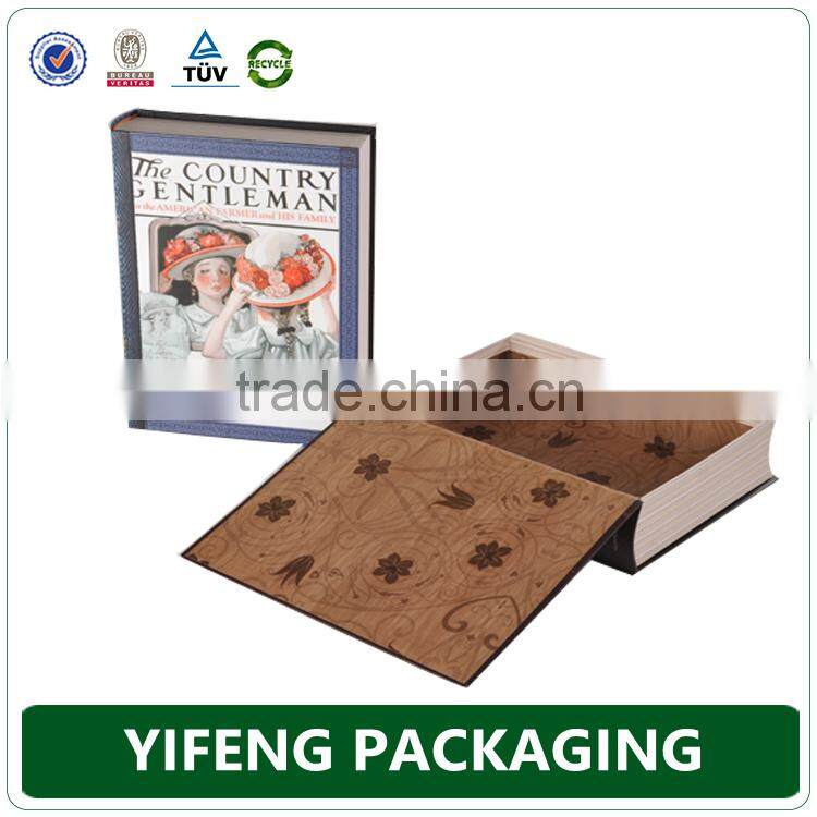 Cardboard paper decorative fake book shaped boxes wholesale