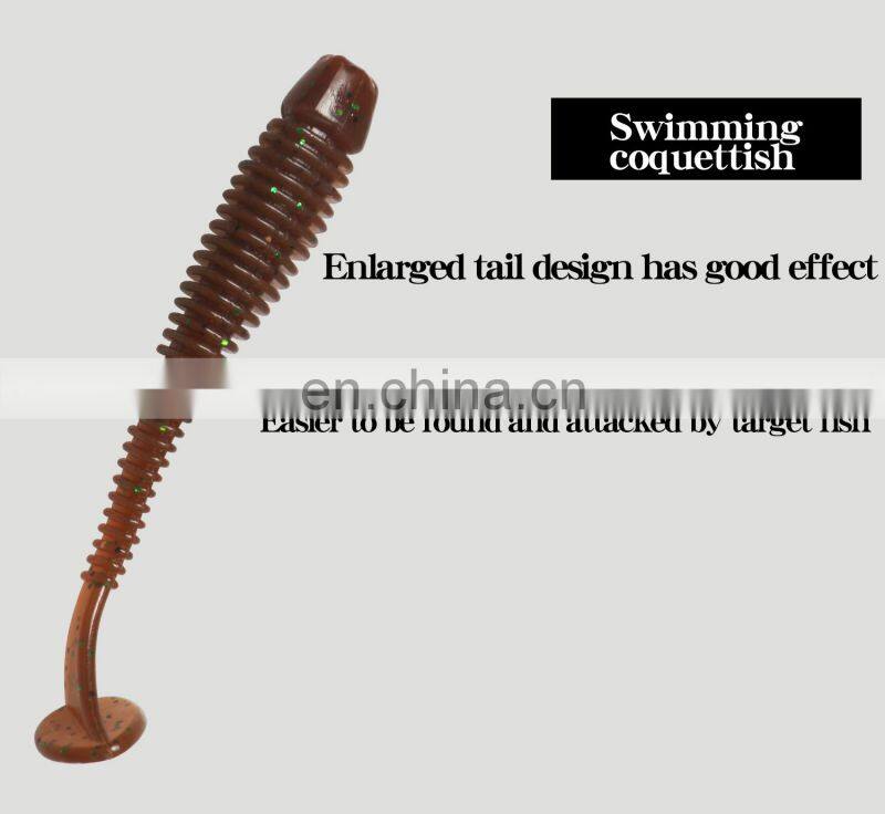 6cm 1.3gg Custom bulk freshwater saltwater t tail soft platicic lures swim worm bait