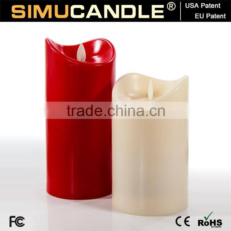moving wick candle remote with timer function and USA & EU patents for home decoration