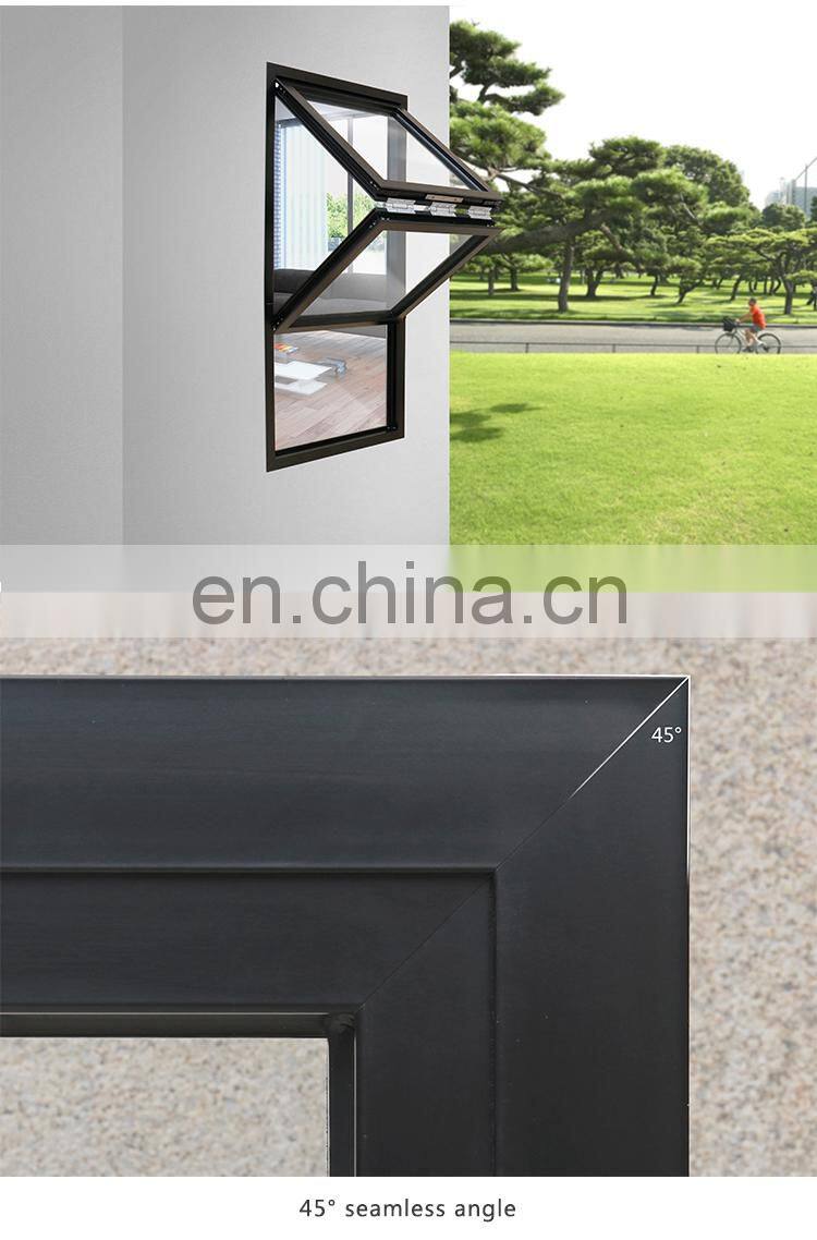 Restaurant Hung Low-E Glass Powder Coated Glass Shutters Aluminum Sliding Windows Full Open