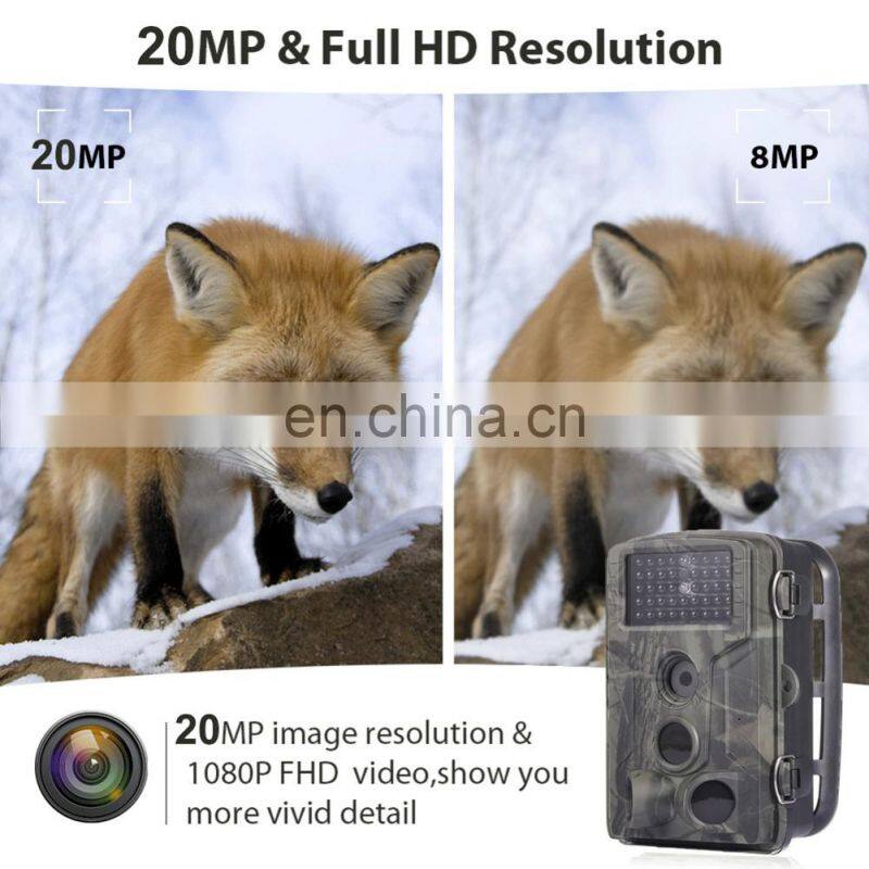 Outdoor Digital Waterproof Infrared 3 PIR 120 Degree Detection hunting thermo vision trail camera 24mp HC-802A