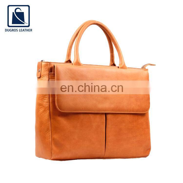 Trusted Supplier of Optimum Quality Custom Leather Made Diaper Bag with Mesh Pocket