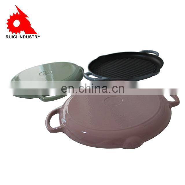 Enamel Skillet Non-stick cast iron grill Frying Steak Pan