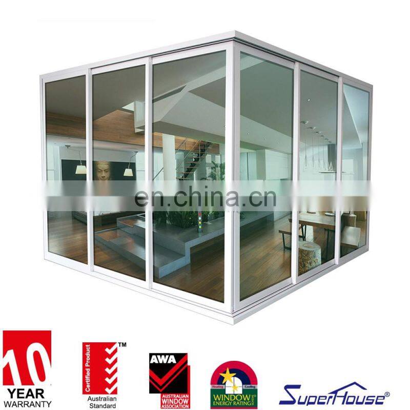 Superhouse Security Sunroom Corner Aluminum Lift and Slide Door with 10 years quality warranty