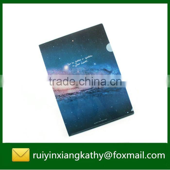 School stationery recycled PP constellation design L shape folder