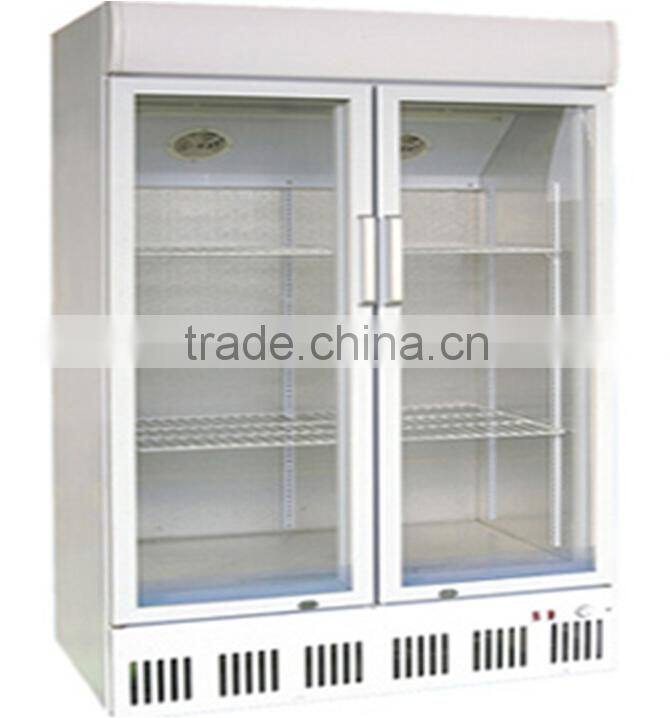 supermarket glass door display refrigerator showcase