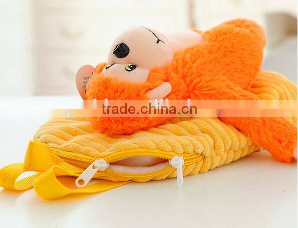 plush monkey backpack/plush monkey bag/plush monkey bag toy