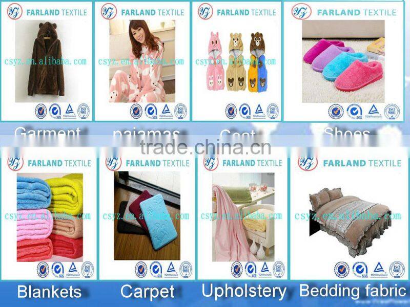 2015 popular super soft fabric velboa fleece fabric for kid clothes