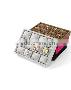 12 Grid Slots Brown color Jewelry Organizer Watches Display Storage Box Case Gift Boxes Bracelet Display Shelf