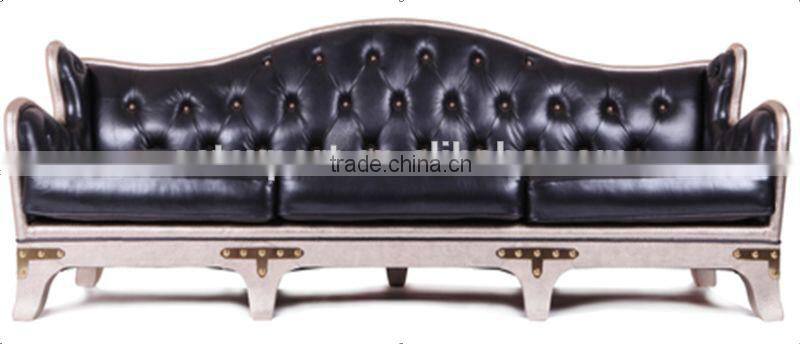 2015 Guangdong Shunde Modern Design top grain Leather Sofa Set Sectional sofa