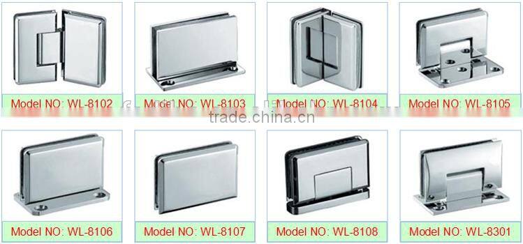 Semi-circinal 0 Degrees Bathroom Glass Door Clamp Glass Door Hinge