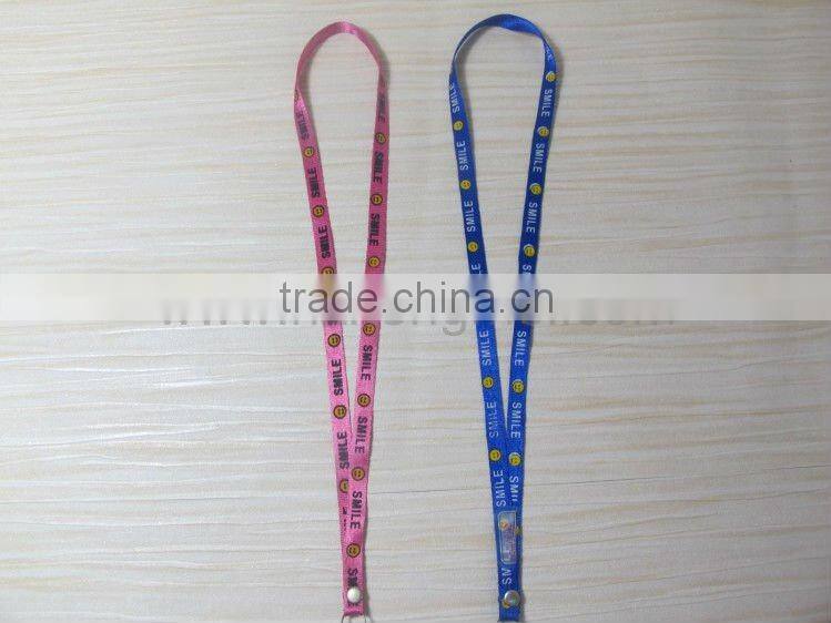 Polyester lanyard with smile