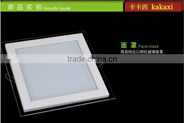 Dimmable 6w 12w 18w Square Glass LED Panel Light SMD 5730 LED Square Kitchen Lamp Indoor Lighting