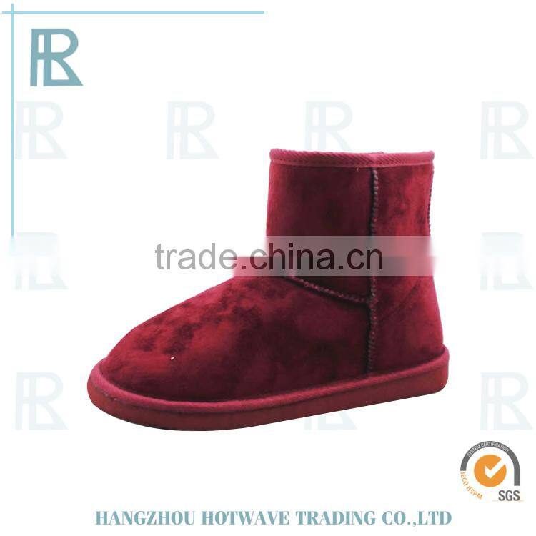 Fur Lining cashmere flower young girls winter boots