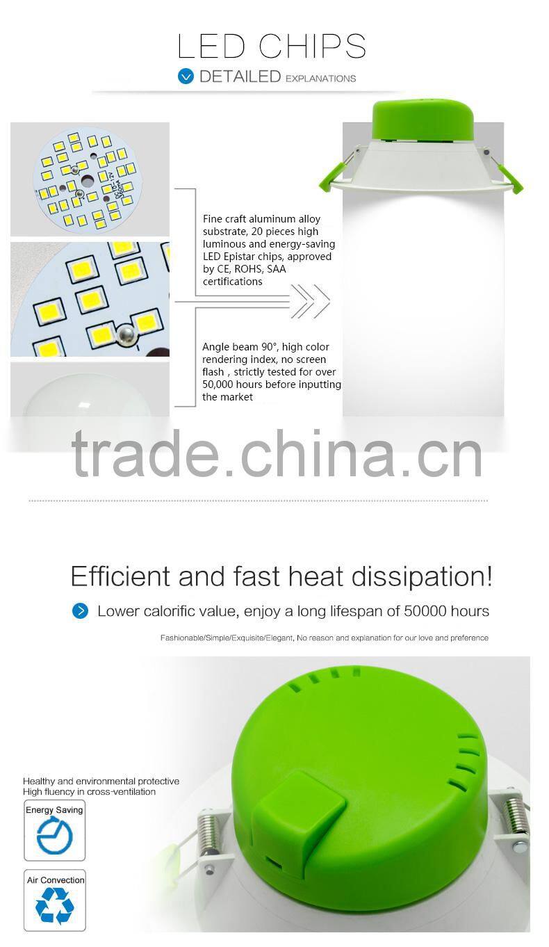2016 elegant integrated shape high quality led downlight Wholesale 10W with built-in power supply