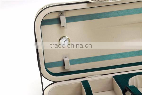 High Density Foam Oval Shaped Deluxe Light Violin Case 4/4 leather violin case