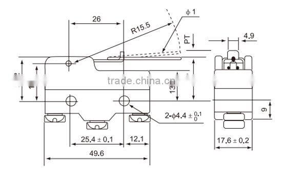 CNTD Buy Chinese Products Online Waterproof Long Hinge Lever SPDT Momentary Micro Switch Ui 380V Ith 15A CM-1705
