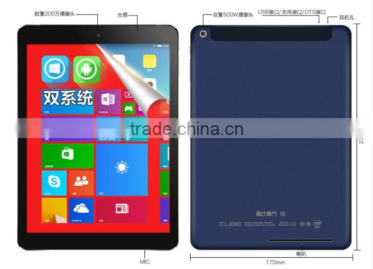 9.7" Cube i6 Air 3G Dual Boot Tablet PC Win 8.1 Android 4.4 2GB 32GB Intel Quad Core 2048x1536 GPS Phone Call