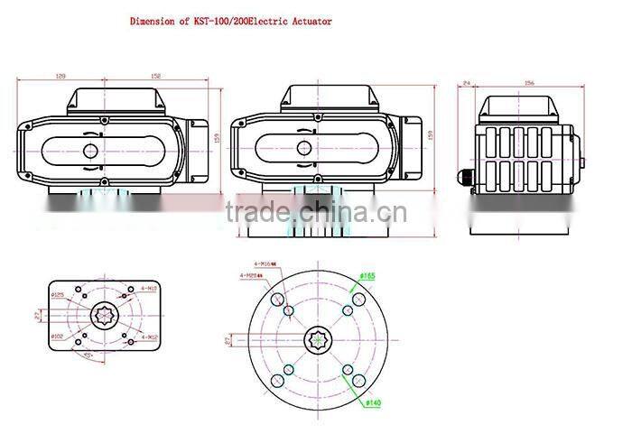 KST-B On Off Type Electric Actuator from China Supplier