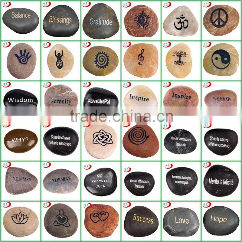 Engraved mixed letter river rocks for promotional gifts