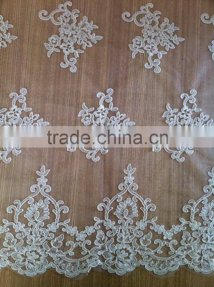 High quality most popular corded lace fabric