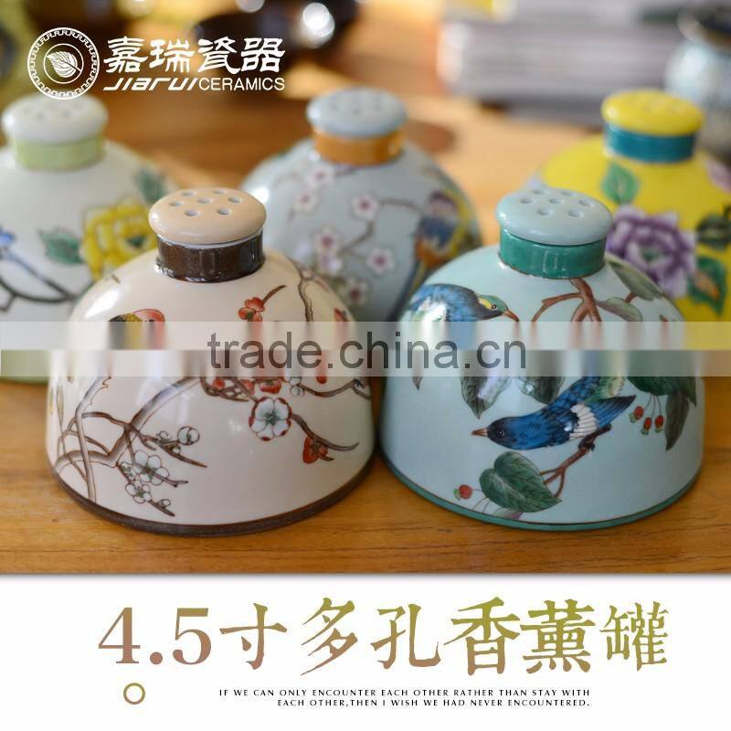 Fancy Hand painted ceramic burner incense