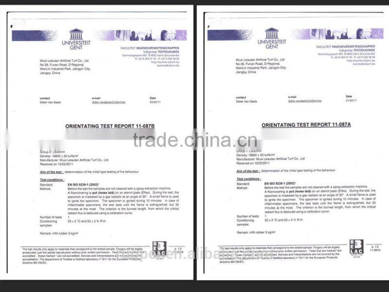 Good quality sports fake/artificial turf/grass for soccer/football