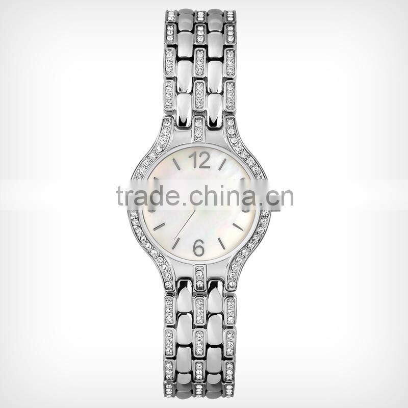 Hot-selling sport stainless steel watch with leather strap japan movt quartz watch stainless steel back